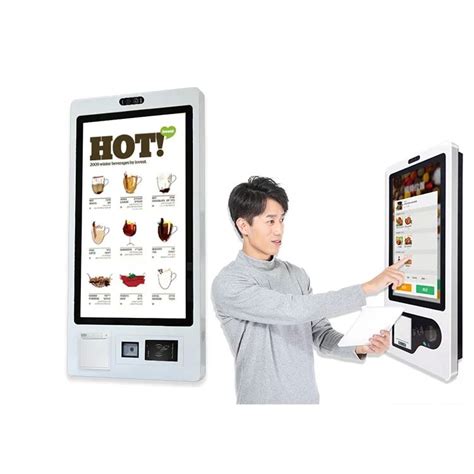 Restaurant Self Service Order Payment Kiosk Inch Touch Screen Desktop