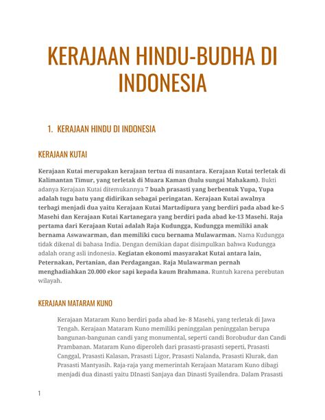 SOLUTION Ips Kerajaan Hindu Buddha Di Indonesia Studypool