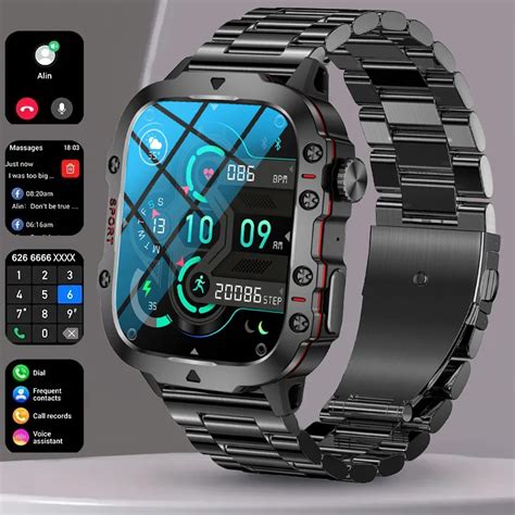 Robuuste Militaire Smart Watch Mannen Voor Android Ios Ftiness Horloges