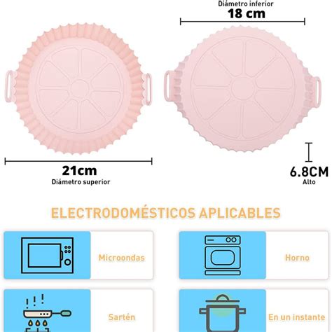 Molde De Silicon Para Freidora Aire Circular Reutilizable Calor