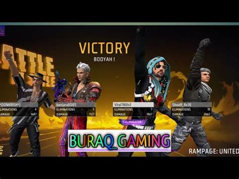 Rampage United Free Fire Max Booyah BURK GAMING 007 Freefire