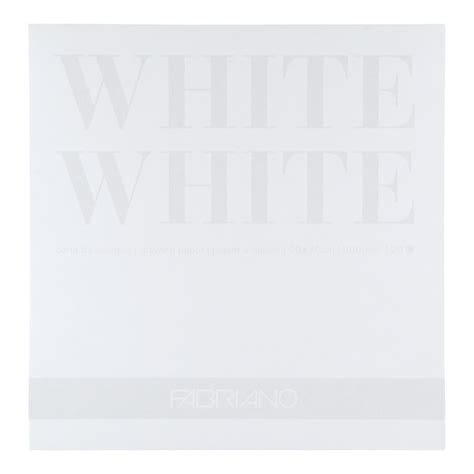 Fabriano White White Pad 95x125 300gsm 20 Pages Meininger Art Supply