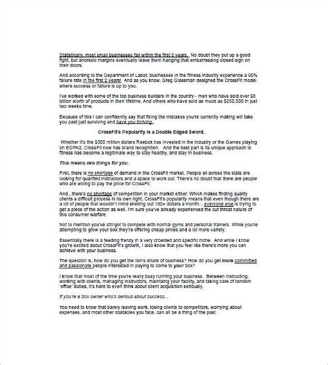 Free 11 Gym Business Plan Templates In Pdf Ms Word