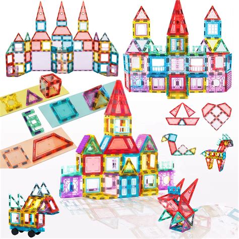 Zka Magnetic Tiles Building Blocks Transparent Magnet 3d Building