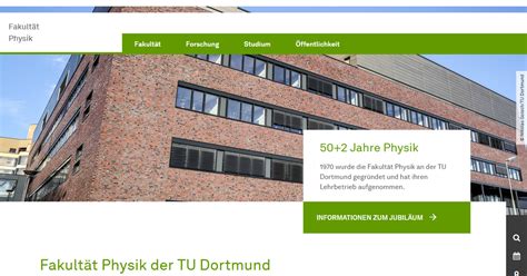 New Website For The Department Of Physics Physik TU Dortmund