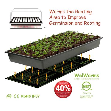 20x10 Seedling Heat Mat Plant Seed Germination Propagation Clone