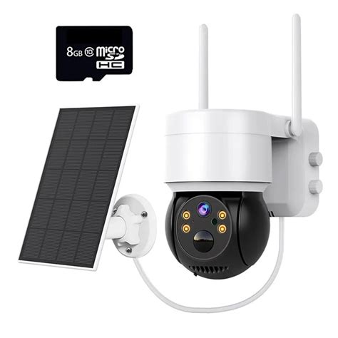 Solar Wireless 5MP Colour Night Vision Security Outdoor Camera & 8GB ...