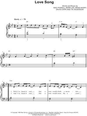 "Love Song" Sheet Music - 2 Arrangements Available Instantly - Musicnotes