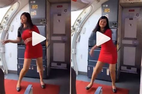 Viral Video Spicejet Air Hostess Dances To Main Se Meena Se In Empty