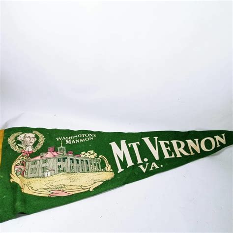 0039 Italy Wall Decor Vintage Pennant Felt Mt Vernon Virginia