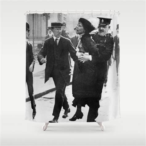 Suffragette Emmeline Pankhurst Being Arrested May 1914 Shower Curtain