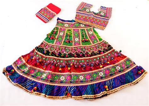 Gujarati Traditional Navratri Chaniya Choli Banjara Pom Pom Tassels