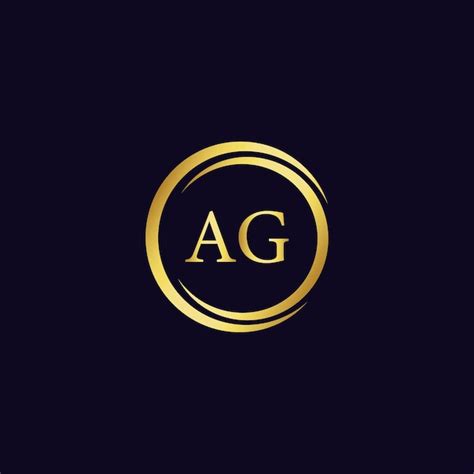 Premium Vector Creative Logo Ag Letter Logo In Gold Color