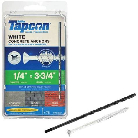 Tapcon In X In Hex Washer Head Concrete Anchors Package Of