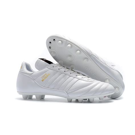 Nuovo Scarpe Da Calcio Adidas Copa Mundial Fg Bianco Oro