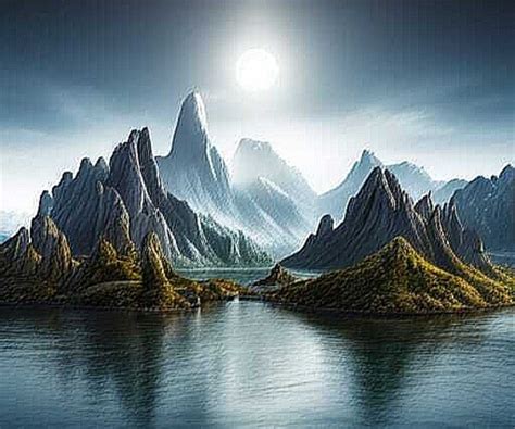 ArtStation - fantasy art of a mountains and lake | Artworks