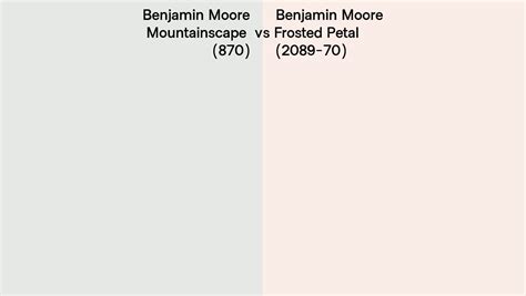 Benjamin Moore Mountainscape Vs Frosted Petal Side By Side Comparison