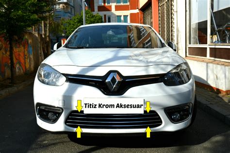 Renault Fluence 2013 2015 ön tampon ızgarası aksesuarı