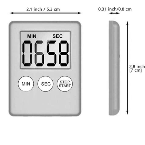 Moou Home Clock Digital Kitchen Timer And Stopwatch Large Display Digits