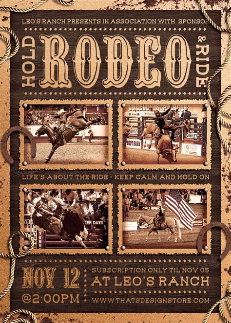 Western Rodeo Flyer Template Psd Design For Photoshop V Flyer