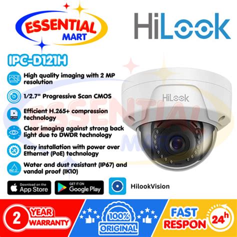 Jual Hilook By Hikvision Cctv Ipc D H Fixed Dome Mp Indoor Ip Camera