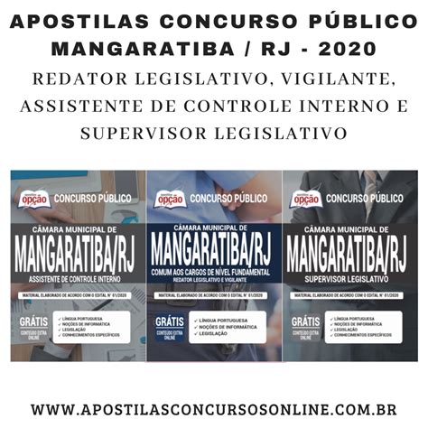 Apostilas Preparatórias Concurso Câmara Municipal de Mangaratiba RJ