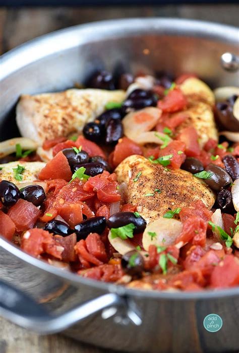 Chicken With Tomatoes And Olives Recipe Add A Pinch