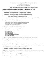 Objetivos Q Examen Final Revision Pdf Pontificia