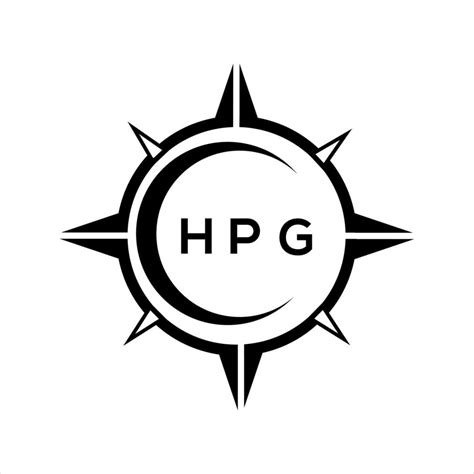 Hpg Resumen Tecnología Circulo Ajuste Logo Diseño En Blanco