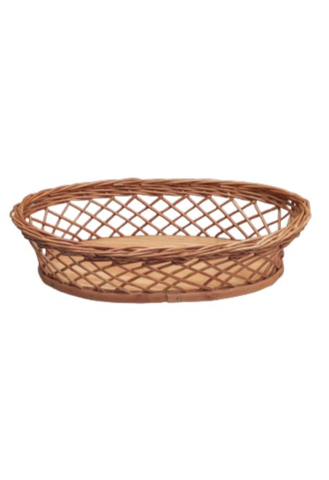 Cesta Oval Em Vime Para Decora O Elo Produtos Especiais