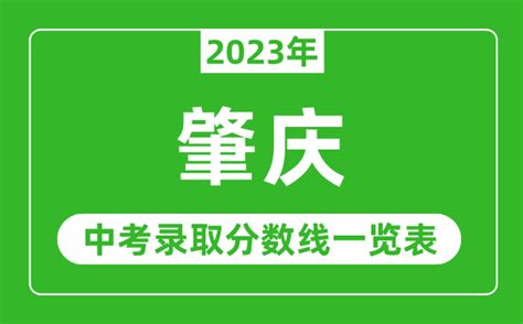 2023年肇庆中考录取分数线肇庆市各高中录取分数线一览表4221学习网