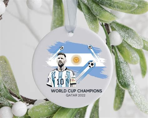 Qatar Messi World Cup Ornament Champions Argentina Sports Fan