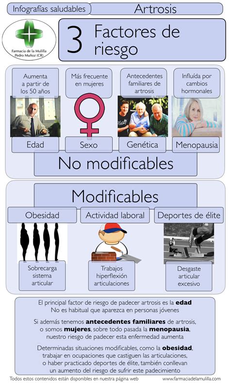 Infografía Artrosis 3 Factores De Riesgo Farmacia De La Mulilla