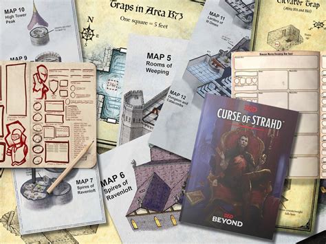 Castle Ravenloft Battle Maps From The Curse Of Strhd Adventure Etsy UK