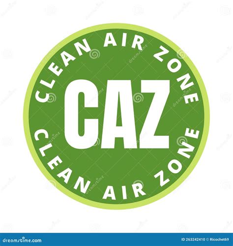 CAZ Clean Air Zone Symbol Icon Stock Illustration - Illustration of ...