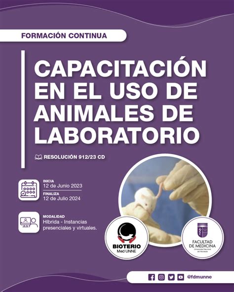 Capacitación en el uso de animales de laboratorio Facultad de MedicinaUNNE