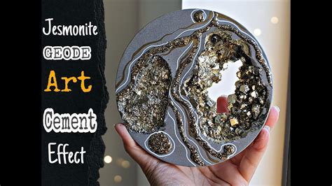 How to Make Jesmonite Geode Art / Cement / DIY in 2022 | Geode art ...