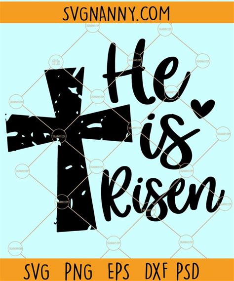 He Is Risen Svg He Is Risen Easter Shirt Svg Easter Svg Christian