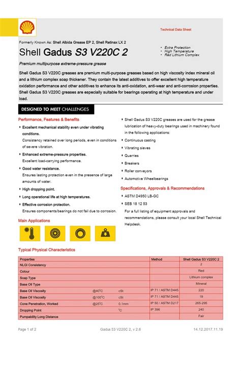 Shell Gadus S3 V220c Grease at Rs 650 kg शल गरस in Hyderabad ID