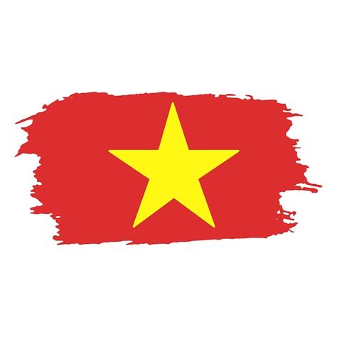 Premium Vector Brush Painted National Emblem Of Vietnam Country On