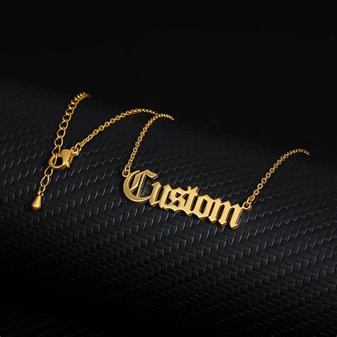 Personalized Custom Name Necklaces Gold Silver Color Stainless Steel