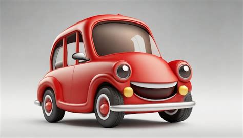 Red Talking Cartoon Character Car Premium Ai Generated Image