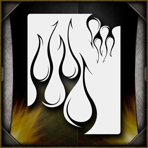 Airbrush Flame Stencils