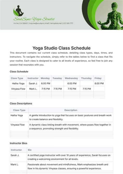 Free Yoga Studio Templates To Edit Online