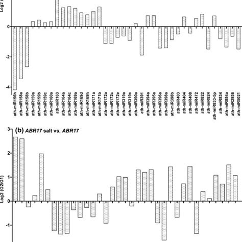 Mirna Expression Profiling Of Wild Type Wt And Abr17transgenic A