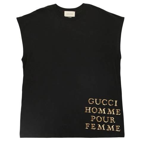 Gucci T Shirt Oversize Homme Pour Femme Coton Noir Ref498919 Joli Closet