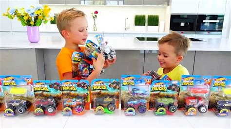 Vlad And Niki Collect Toy Cars Hot Wheels Monster Trucks Video