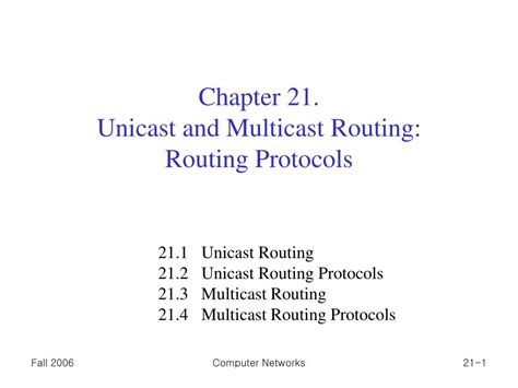 Ppt Chapter Unicast And Multicast Routing Routing Protocols