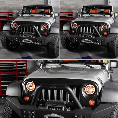 Round Led Best Headlights For Jeep Wrangler Jk Door And Unlimited