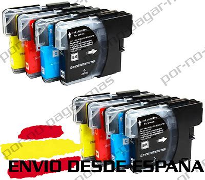 8 CARTUCHOS COMPATIBLES NonOem BROTHER LC980 LC1100 MFC 5890CN